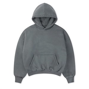 Custom OEM Service Heavyweight 100% Cotton <b>Sherpa</b> Fleece <b>Lined</b> Solid Eco-Friendly Pocket Pullover Hoodie 370-430 GSM Low MOQ - Product Image 1