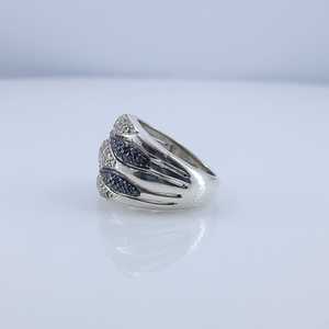 1.01 Ct Round Cut Natural White & Blue Diamond Engagement Wedding <b>Ring</b> for <b>Women</b> 925 Sterling Silver Wholesale - Product Image 5