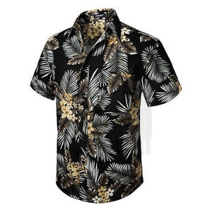 Camisa Hawaiana para Hombre, Manga Corta, con Botones, Ecológica, Transpirable, Informal, Veraniega, Tropical, para la Playa, Aloha, Hawái, Fiesta, Vacaciones - Product Image 1