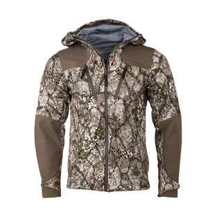 Veste de chasse pour homme à fermeture éclair intégrale, imprimé géométrique, en softshell respirant, polyester, vêtements d'extérieur, manches longues, à capuche, pour l'automne - Product Image 3