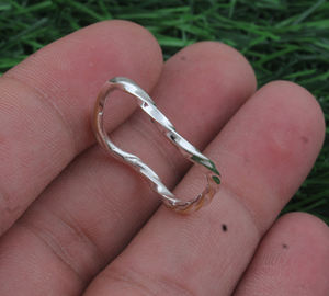 Minimalist 925 Sterling <b>Silver</b> Gemstone <b>Band</b> Ring Dainty Stackable Thin Classic <b>Wedding</b> Certified High Ring Jewelry for Women - Product Image 3