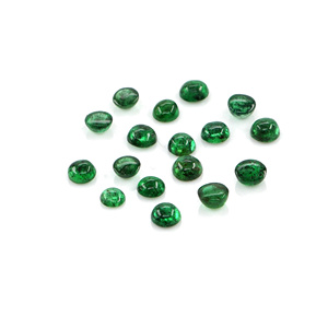 Esmeraldas naturales de Zambia calibradas en forma de cabujón de 3.5 mm, piedras preciosas de esmeralda sueltas naturales para la fabricación de joyas, listas para usar. - Product Image 1