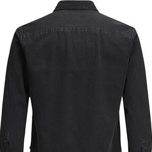 Camisa de Mezclilla de Manga Larga para Hombre, Estilo Casual con Botones, para Uso Diario - Product Image 4