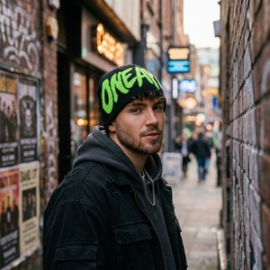 Custom Black Knit Beanie Hat Neon Green Custom Logo Ribbed <b>Winter</b> <b>Cap</b> Unisex Streetwear Fashion Headwear Wholesale - Product Image 3