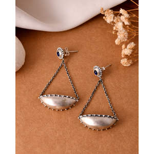 Pendientes de Plata de Moda Meera Jaipur Kanishka de la India - Product Image 2