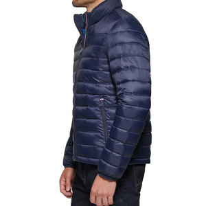 Doudoune 100% nylon imperméable coupe-vent à col montant et design patchwork - Product Image 3