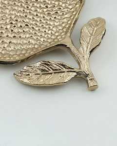 Stylish Display Gold Plated Fruit Shape Decorative <b>Tray</b> Set 2Pcs Contemporary Metal Handicraft <b>Plant</b> Design - Product Image 5