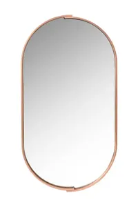Handcrafted Round Wall <b>Mirror</b> with Rustic Design Copper Frame by Axiom Home <b>Accents</b> Modern Classic Style Seller - Product Image 6