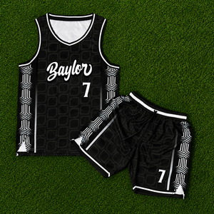 Conjunto de Pantalones Cortos y Camiseta de Baloncesto Personalizados de Alta Calidad, 100% Poliéster, para Clubes/Escuelas, Uniforme Profesional con Impresión por Transferencia de Calor - Product Image 3