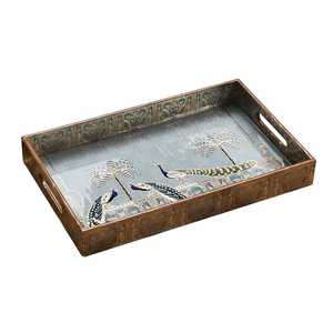 ถาดเสิร์ฟงานแฮนด์เมด ดีไซน์สวยงาม ลายแบบกำหนดเองได้ สำหรับใช้ในครัวเรือน ร้านอาหาร หรือจัดเก็บของ - Product Image 4
