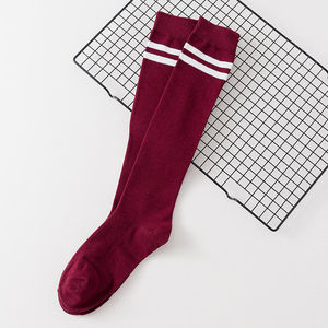 Calcetines de Algodón Peinado a Rayas para Niñas, de Alta Calidad, Transpirables, para Estudiantes, Unisex, Deportivos, Marca BS - Product Image 2