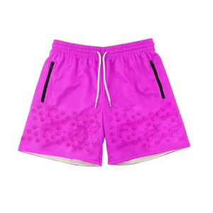 Shorts de Playa para Hombre, Color Naranja, Transpirables, Tejidos, con Bolsillos, Cintura Elástica, Color Sólido, Secado Rápido, con Diseño de Flores, 100% Poliéster - Product Image 6