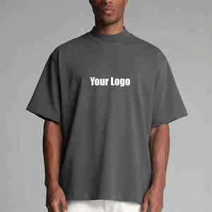 100% Cotton Custom Printed Logo Hip Hop Style Breathable Quick Dry 180g 2026 Top Trending Men's Oversized Streetwear - Product Image 1