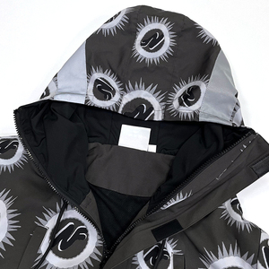 Conjunto de Chaqueta Bomber Estampada para Hombre, Pantalones Deportivos Grises Resistentes al Viento, Ropa Deportiva Casual de Otoño, Corte Regular, Material de Poliéster - Product Image 4