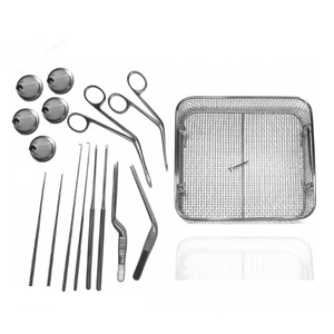 Juego de Instrumentos Quirúrgicos ORL de Primera Calidad para Extracción Manual de Cuerpos Extraños del Oído, 16 Piezas, Acero Inoxidable Alemán, CE ISO - Product Image 1