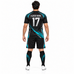 Ensemble d'uniformes de football personnalisés pour hommes et jeunes, maillot et short de football, vêtements de sport respirants pour l'entraînement et les matchs - Product Image 2