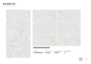 Azulejos de porcelana brillante de lujo para exportación, tamaño 600x1200, formato grande para interiores residenciales y de hoteles - Product Image 5