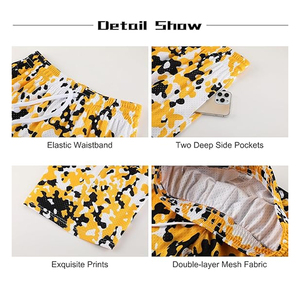 กางเกงขาสั้นลายพรางผู้ชายลดราคาพิเศษ สกรีนโลโก้ตามสั่ง ผ้าฝ้ายเนื้อหนา สำหรับออกกำลังกาย วิ่ง หรือเล่นกีฬา มีเชือกผูก - Product Image 6