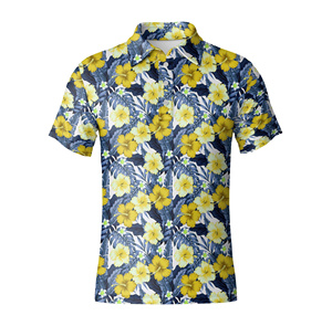Chemises de golf pour hommes de haute qualité, motifs personnalisés, hauts de golf pour tournois, manches courtes, chemise pour hommes à 3 boutons - Product Image 3