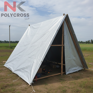 ผ้าใบกันน้ำแบบม้วน ความหนาพิเศษ 70 GSM ป้องกันรังสียูวี กันน้ำ สำหรับงานอุตสาหกรรม โกดัง และใช้งานกลางแจ้ง ส่งออก - Product Image 6