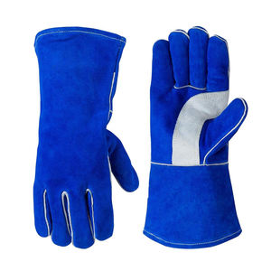 Guantes de seguridad para soldadura de cuero vacuno de grado industrial, más gruesos, con protección térmica para soldadura por arco, metalurgia, ignífugos - Product Image 2