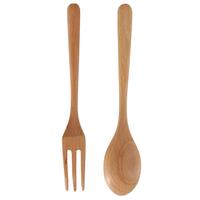 Ensemble de fourchettes à pâtes modernes en bois et plastique écologiques de style japonais, légères, en bois d'acacia, pour la maison et le jardin, vaisselle de dîner
