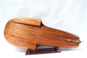 Hidroavión FERRARI de madera natural con acabado pulido, modelo italiano hecho a mano, lancha rápida de madera para colección, regalo de Navidad. - Product Image 6