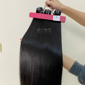 Extensiones de cabello liso de hueso crudo de envío rápido de lujo alineado con cutícula Proveedores de Peluca de encaje HD de cabello humano natural de un donante - Product Image 3