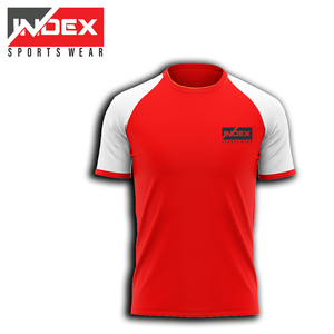 Camiseta de Manga Raglán para Hombre INDEX, Color Naranja y Blanco Sólido, Cuello Redondo, Secado Rápido, Estilo Deportivo, Corte Regular - Product Image 4