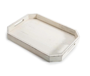 Plateau de service en bois blanchi Design rustique pour mariage décoratif servant Restaurant utiliser un plateau de Table basse de ferme en bois - Product Image 5