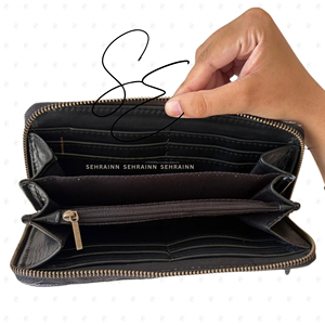 Pochette en cuir artisanal pour femme, cuir sculpté, cuir à poils, fermeture éclair, portefeuille personnalisé, sac à main western cowgirl, cadeau pour elle - Product Image 4