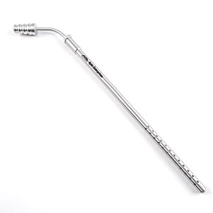 Tube d'aspiration Poole courbé de haute qualité, instrument chirurgical abdominal d'aspiration manuel en acier inoxydable - Product Image 1