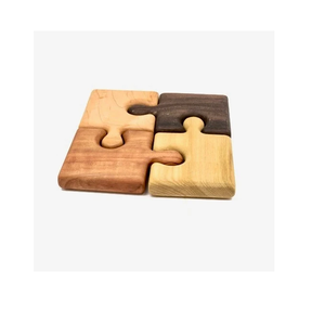 Sous-verres carrés en bois de designer haut de gamme, réutilisables, design moderne, pour la décoration de table - Product Image 2