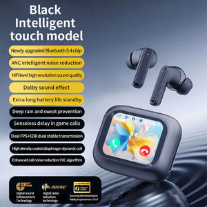 Audífonos TWS T9 Bluetooth 5.4 con Gancho para la Oreja, Cancelación de Ruido ANC ENC, Pantalla Táctil a Todo Color, Estuche Inteligente, Audífonos Inalámbricos - Product Image 1