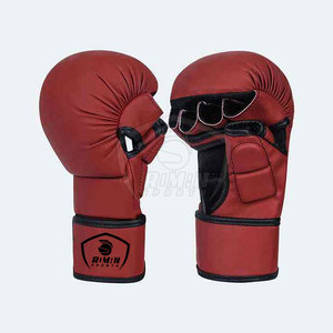 ถุงมือหนังสำหรับชกมวย MMA แบบสปาร์ริง ราคาสมเหตุสมผล พร้อมโลโก้สั่งทำได้ ชุดศิลปะการต่อสู้ ถุงมือ MMA สีตามสั่ง - Product Image 5