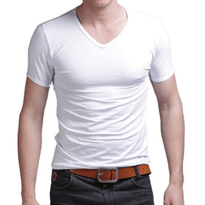 T-shirts à manches courtes col rond 100 % coton, coupe ample, anti-boulochage, avec logo personnalisé, qualité supérieure, vente en gros OEM - Product Image 2