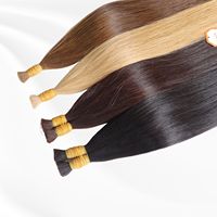 Prix d'usine – Lots de cheveux humains vietnamiens lisses en vrac, extensions Remy 100 % vierges non traitées, trame simple, noir naturel