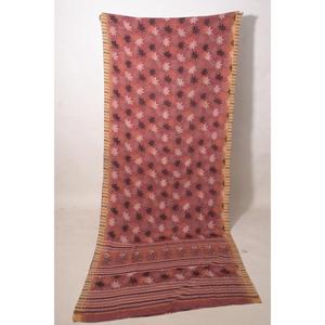 Tissu imprimé en soie poly indienne vintage pour la confection de robes, matériel de couture, textile artisanal - Product Image 5