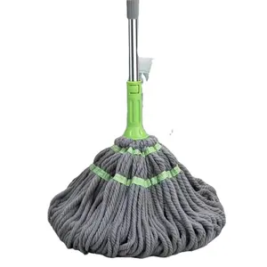 Outil de nettoyage domestique Twist Spin Floor Mop Rotatif Microfibre Mop Long Handle Auto-torsion Water Mop