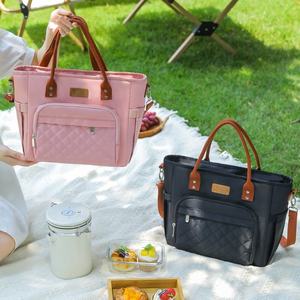 Modern Urban <b>Insulated</b> Picnic Tote Large Capacity Thermal Organizer for Drinks Fresh Food and Outdoor Dining - Product Image 1