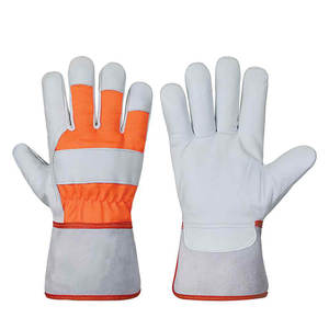 ถุงมือหนังสำหรับงานช่างและอุตสาหกรรม สีแดง สำหรับงานทั่วไป - Product Image 2