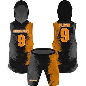 Sudadera con Capucha y Jersey sin Mangas Personalizados para Equipo de Baloncesto, Pantalones Cortos Deportivos de Secado Rápido, 100% Poliéster, Impresión por Sublimación - Product Image 4