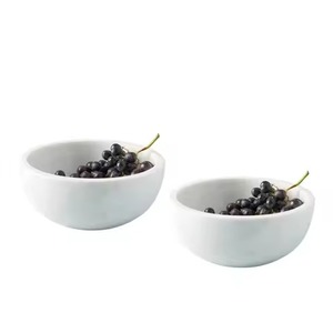 Tazón de Mármol Blanco Natural a Precio de Fábrica, Vajilla Moderna de Lujo, Tazones de Piedra para Servir Ensaladas y Frutas para Hoteles y Restaurantes - Product Image 1