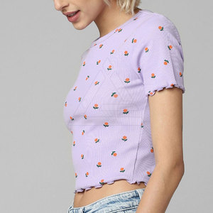 Camisetas cortas de moda para mujer, ajuste cómodo, material ligero, ideal para el gimnasio, entrenamiento y uso casual. - Product Image 2