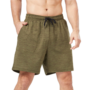 2026 Men's Olive Green <b>Quick</b> <b>Dry</b> <b>Shorts</b> With Drawstring Waist And Side Pockets Casual Sport Style Knitted Fabric <b>Shorts</b> For Sale - Product Image 2
