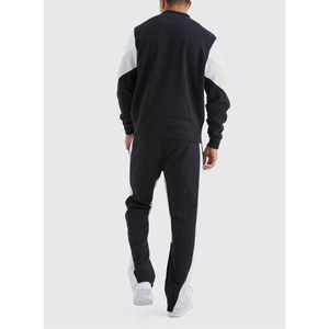 Pantalon de survêtement ample à jambe large pour homme en coton French Terry, double taille, coupe évasée, style baggy - Product Image 3