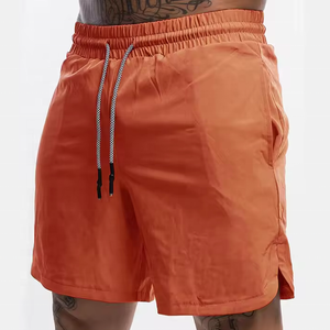 Shorts pour hommes en Spandex/Polyester uni, taille élastique, poches, style décontracté, respirant, séchage rapide, style urbain, toile 220g - Product Image 4