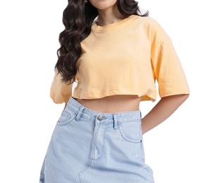 2025 nouvelle mode femmes à manches longues haut court solide t-shirts pour femmes et vêtements décontractés été mode vêtements confortable - Product Image 1