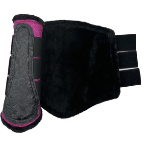 Ensemble de tapis de selle personnalisables roses brillants de qualité supérieure pour le dressage et le saut d'obstacles, avec doublure en tissu confortable – Fournitures d'équitation - Product Image 4