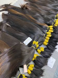 Extensiones de Cabello a Granel con Cutículas Alineadas, 100% Cabello Humano Virgen y de Bebé de Vietnam, Color Natural, Precio de Fábrica, Sin Caída - Product Image 4